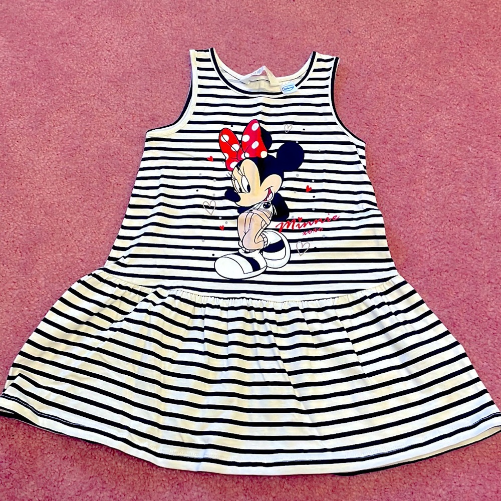 Striped Minnie Mouse sleeveless dress/top